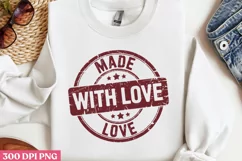 Made With Love PNG, Valentines Day Stamps Clipart PNG Product Image 2