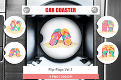 Car Coaster Flip-Flops Product Image 1