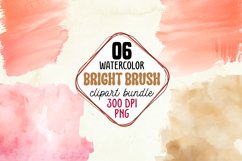 Watercolor Bright Brush Clipart Bundle Product Image 1