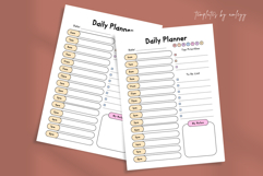 Cute Daily Planner Template Editable Canva Planner Product Image 1