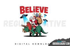 Funny Christmas PNG, Believe PNG, Sublimation PNG Product Image 1