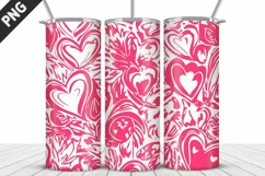Lovely Hearts Tumbler Design | Valentine's Day Tumbler Wrap Product Image 2