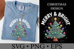 Merry &amp; Bright Svg | Christmas svg | Shirt Svg Product Image 2