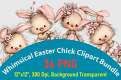 Whimsical Easter Chick Clipart Bundle Product Image 1
