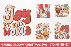 Retro Groovy Christmas SVG Product Image 1