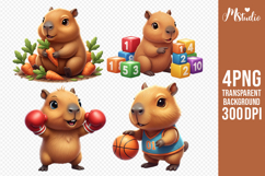 Cute Capybara Kids Clipart PNG Product Image 1