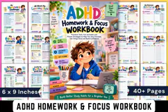 ADHD Homework & Focus Workbook Product Image 1