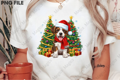 Dog Christmas PNG Sublimation T-shirt Product Image 2