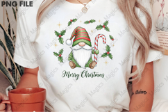 Cute Christmas Gnome Watercolor Clipart Product Image 2