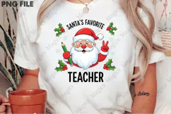 Vintage Christmas PNG Santa Teacher PNG Product Image 2