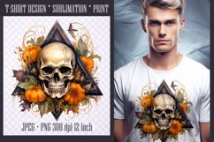 Creepy skull in a triangle Sublimation PNG/jpeg Product Image 1