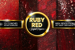 Ruby Red Digital Papers - 04 Variations Product Image 1