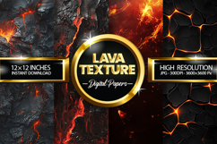 Lava Texture Digital Papers - 04 Variations Product Image 1