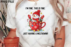 Funny Quote Cute Snowman Christmas PNG Product Image 2