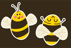 Bee sticker set cute cartoon honey insects pack Product Image 3