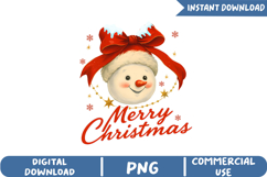 Snowman Merry Christmas Sublimation, Christmas Png Product Image 1