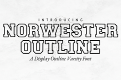 Norwester Outline - Bold Varsity Block Font Product Image 1