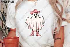 Cute Halloween Cowboy Ghost Png Product Image 2