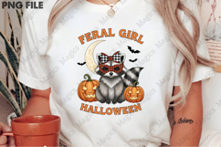 Funny Raccoon Feral Girl Halloween PNG Product Image 2