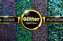 Glitter Digital Papers - 04 Variations Product Image 1