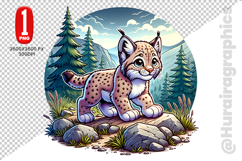 Cute Lynx Clipart - PNG File Product Image 2