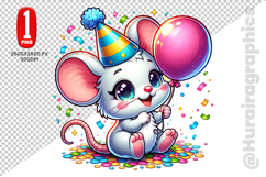 Cute Mouse Clipart - PNG File Product Image 1