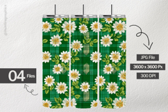 Gingham Flower Digital Papers - 04 Variations Product Image 2