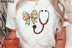 Christmas Nurse Bow PNG Product Image 2
