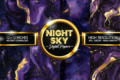 Starry Night Digital Papers - 04 Variations Product Image 1