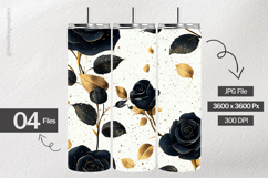 Black Rose Digital Papers - 04 Variations Product Image 2