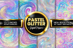 Pastel Glitter Digital Papers - 04 Variations Product Image 1