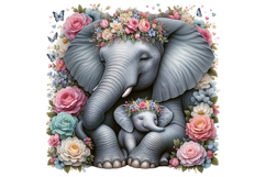 Cute Elephant Clipart - PNG File Product Image 1