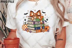 Fall Halloween Stack of Book Teacher PNG Product Image 2