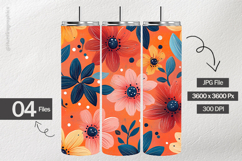 Large Flowers Digital Papers - 04 Variations Product Image 2