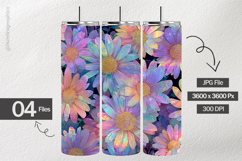 Holographic Flower Digital Papers - 04 Variations Product Image 2