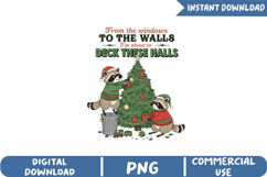 Funny Raccoon Christmas Sublimation, Christmas Png Product Image 1