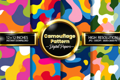 Camouflage Digital Papers - 04 Variations Product Image 1