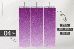 Purple Ombre Glitter Digital Papers - 04 Variations Product Image 2