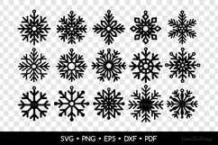 15 Snowflake Earrings SVG Bundle, Christmas Jewelry Template Product Image 2