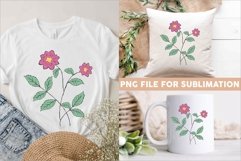 Vintage Botanical Flowers Clipart, Flower Sublimation Bundle Product Image 11
