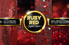 Ruby Red Digital Papers - 04 Variations Product Image 1