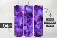 Purple Crystal Digital Papers - 04 Variations Product Image 2