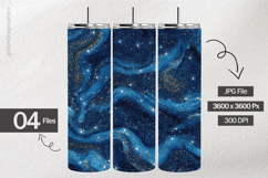 Luxurious Blue Glitter Digital Papers - 04 Variations Product Image 2