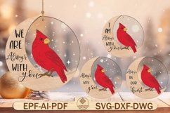 Cardinal Memorial Ornament Svg Product Image 1