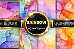 Rainbow Digital Papers - 04 Variations Product Image 1