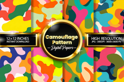 Camouflage Digital Papers - 04 Variations Product Image 1