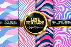 Line Texture Digital Papers - 04 Variations Product Image 1