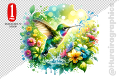 Cute Humming Bird Clipart - PNG File Product Image 2