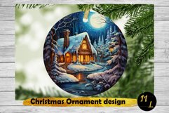 Christmas House Ornament Sublimation,3d Christmas Ornament Product Image 1