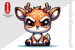 Cute Deer Clipart - PNG File Product Image 1
